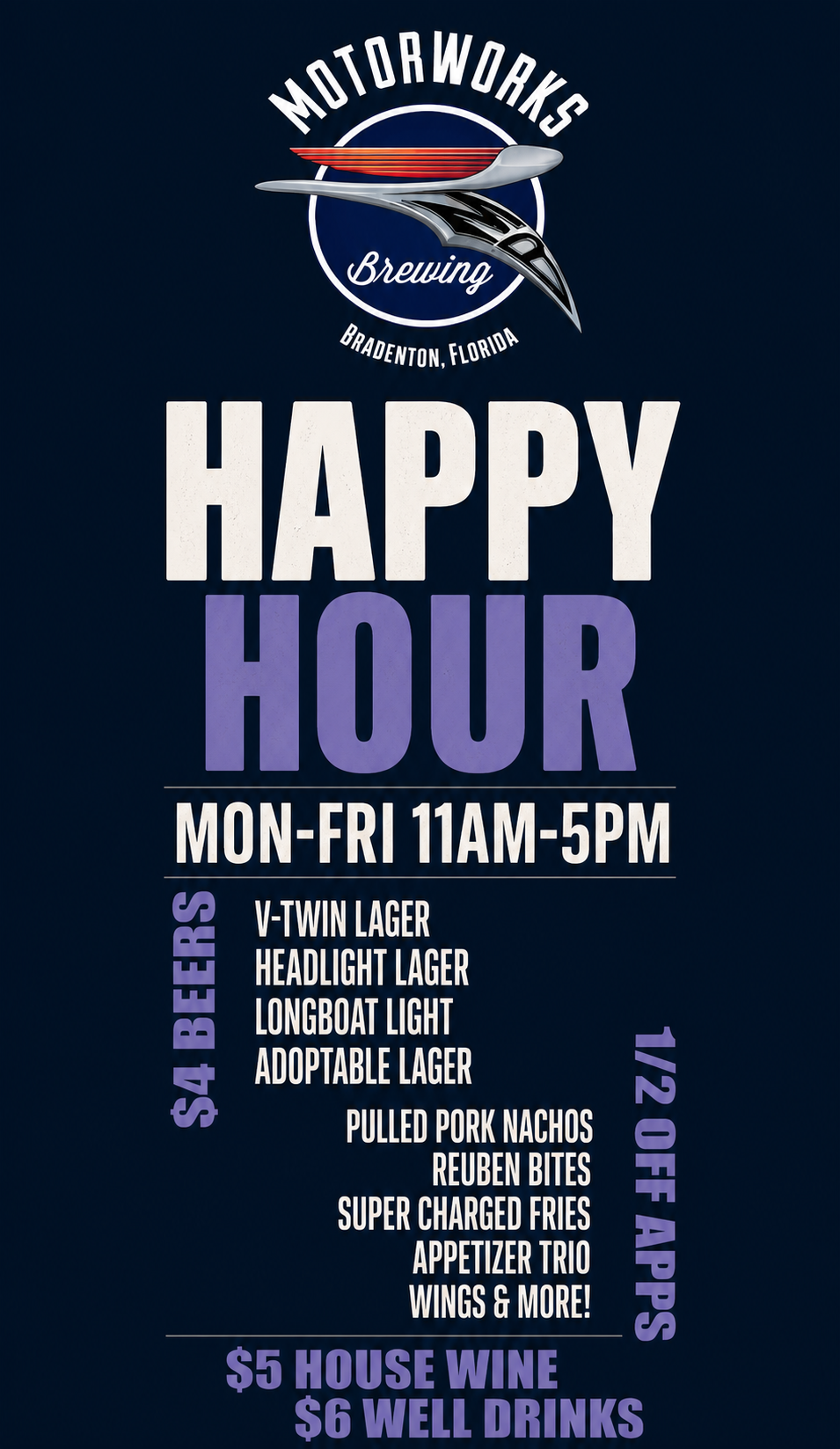 Motorworks Bradenton Happy Hour